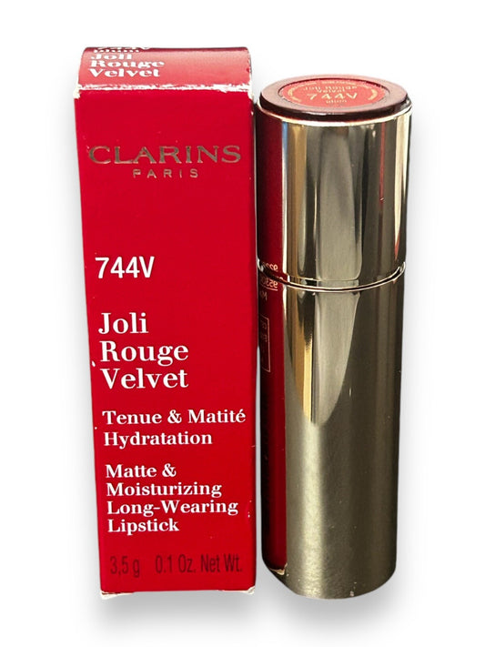 Clarins Joli Rouge Velvet Matte Lipstick 744V Plum 3.5g